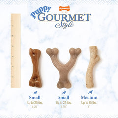 Nylabone Gourmet Style Stick Strong Chew Toy for Puppies, Chicken Flavor, Medium - Up to 35 lbs, 1 Count