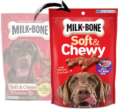 Milk-Bone Soft & Chewy Beef & Filet Mignon Recipe Dog Snacks, 5.6-Ounces