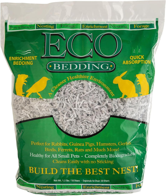 Fibercore ECO BEDDING 99% Dust Free Paper Bedding for Small Pets and Birds, White