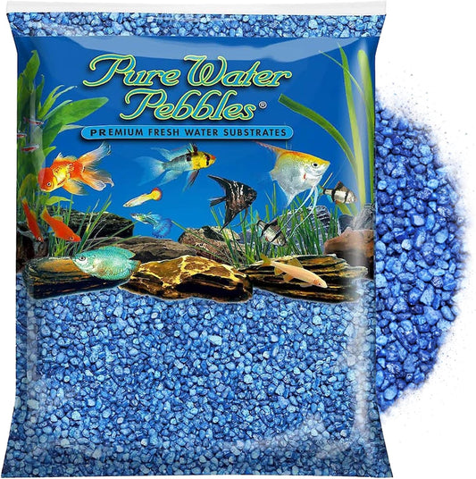 Marine Blue Aquarium Gravel - Non-Toxic, Colorfast, Vibrant Substrate for Aquariums, Terrariums, Ponds & Crafts