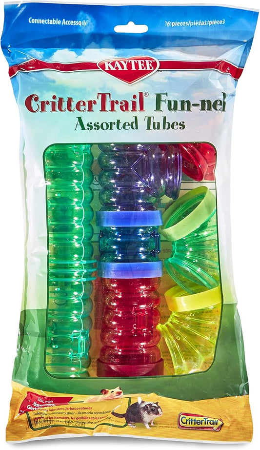 Kaytee® CritterTrail® Fun-nels Value Pack Assorted Tubes for Small Animal Assorted Color 2.12 X 8.75 X 15.5 Inch