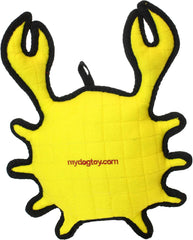 TUFFY - World's Tuffest Soft Dog Toy - Ocean Crab - Squeakers - Multiple Layers. Made Durable, Strong & Tough. Interactive Play (Tug, Toss & Fetch). Machine Washable & Floats.