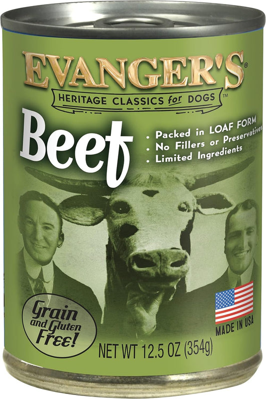 Evanger's Heritage Classics Beef for Dogs - 12, 12.8 oz Cans