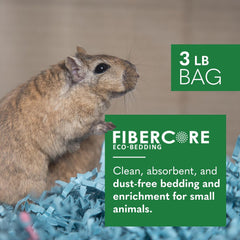Fibercore ECO BEDDING 99% Dust Free Paper Bedding for Small Pets and Birds, Blue