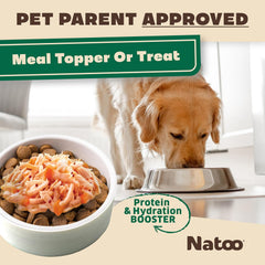 Natoo Dog Food Topper for Picky Eaters, Dog Treat (Chicken, Carrot, Brown Rice, & Quinoa) Dog Toppers for Dry Food, Wet Meal Toppers for Dogs & Puppies, Limited Ingredient Dog Food (Case of 20) 3oz Ea