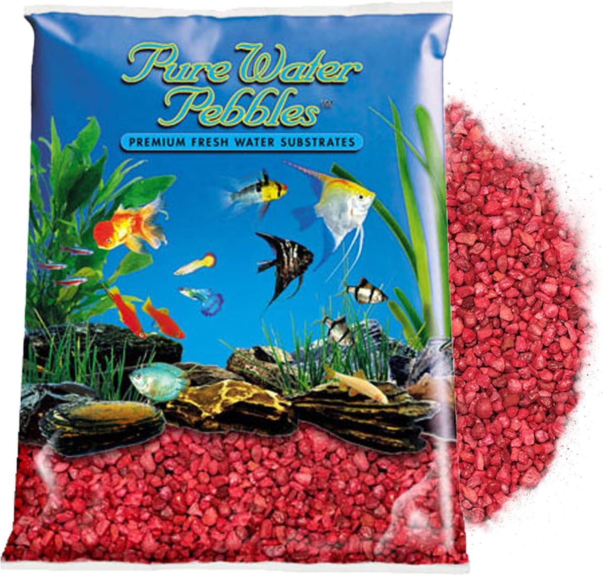 Currant Red Aquarium Gravel - 5 lbs - Non-Toxic, Colorfast, Vibrant Substrate for Aquariums, Terrariums, Ponds & Crafts