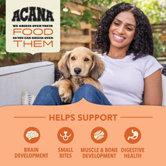 ACANA Wholesome Grains Dry Dog Food, Puppy Recipe, Real Chicken, Eggs and Turkey Dog Food Recipe