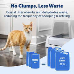 PetSafe ScoopFree Odor Control Crystal Cat Litter, Lavender Scent, 8 Lb Bag