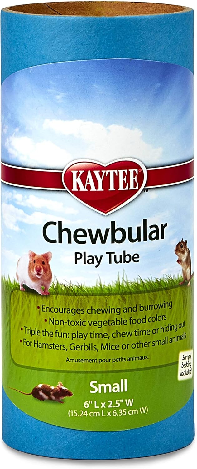 Kaytee Chewbular Play Tube for Pet Hamsters, Gerbils and Mice, Small
