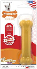 Nylabone Original Bone Power Chew Toy for Dogs, Durable & Tough Dog Toys for Aggressive Chewers, Peanut Butter Flavor
