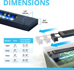 Fluval Aquasky 2.0 LED Aquarium Lighting, 12 Watts, 15-24 Inches