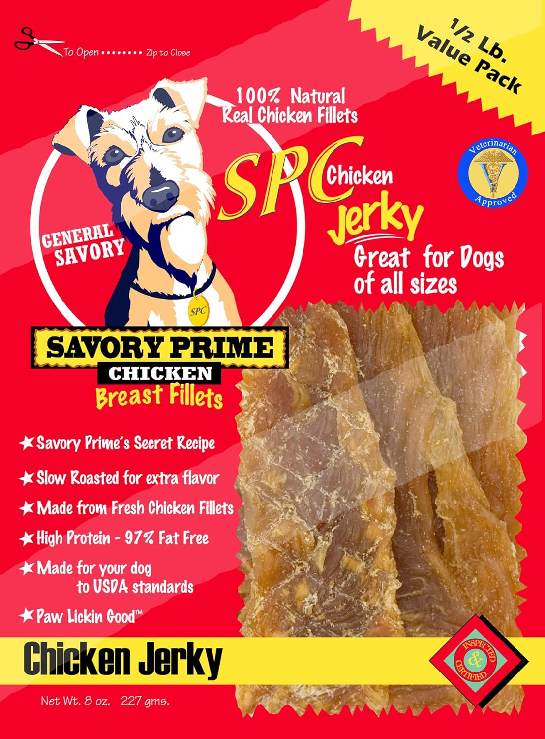 Savory Prime Chicken Jerky for Dogs