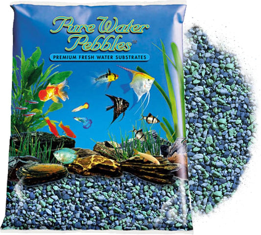 Blue Lagoon Aquarium Gravel - Non-Toxic, Colorfast, Vibrant Substrate for Aquariums, Terrariums, Ponds & Crafts