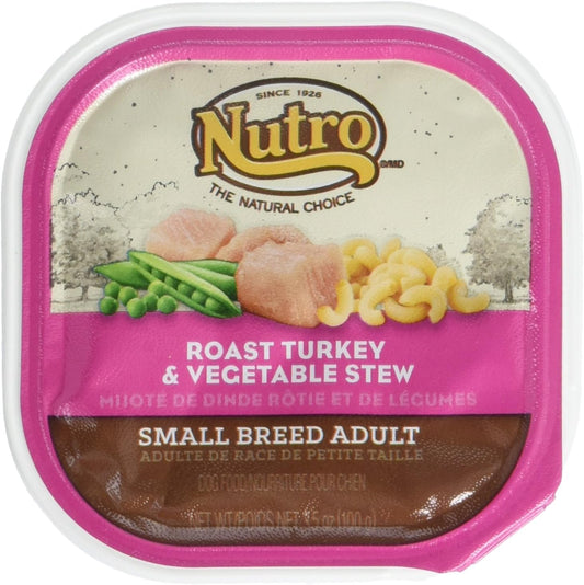 Nutro 50411778 Roasted Turkey & Vegetable Stew Can Small Breed Dog Food, 24 Ea/3.5 Oz