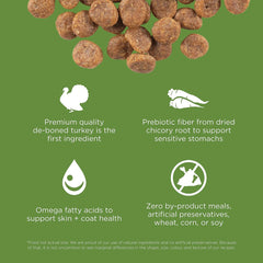Go! Solutions Sensitivities Limited Ingredients, Grain-Free Dry Dog Food, Turkey Recipe for Sensitive Stomach