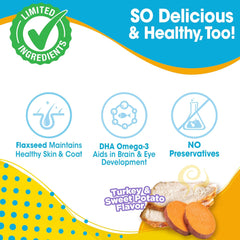 Nylabone Nubz Natural Edible Dog Chew Treats for Puppies, Long Lasting Dog Bones Made in USA, Turkey & Sweet Potato Flavor, for Puppies