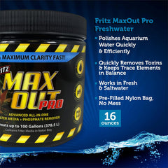 Fritz Aquatics Maxout Pro Filter Media + Phosphate Remover for Freshwater Aquariums