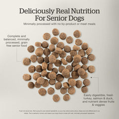 Now Fresh Grain-Free Senior Dry Dog Food with Turkey, Salmon & Duck, Premium Kibble Made with Real Meat & Fish, Chicken-Free Recipe, Glucosamine & Chondroitin for Healthy Joints