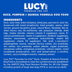 Lucy Pet Products Duck Pumpkin & Quinoa Small Bites Dog Food 4.5lb
