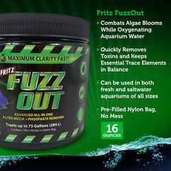 Fritz Aquatics Fuzzout Filter Media & Phophate Remover for Fresh and Saltwater Aquariums