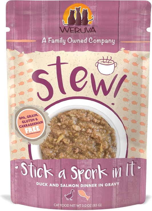 Weruva Classic Cat Stews, Stick A Spork in It with Duck & Salmon in Gravy (Pack of 12)