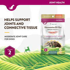 NaturVet Scoopables Dog Joint Supplement - Glucosamine DS Plus Level 2 Moderate Hip & Joint Care for Dogs w/Chondroitin & MSM - Hickory Smoked Bacon Flavored Pet Health Supplements