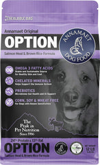 Annamaet Original Option Formula Dry Dog Food, 24% Protein (Salmon & Brown Rice), 12-lb Bag