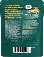 Made by Nacho Wet Cat Food, Cuts in Gravy, Limited Ingredients, Grass-Fed Grain Finished Beef Recipe with Bone Broth for Extra Hydration, (12) 3 oz. Pouches