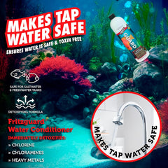 Fritz Aquatics FritzGuard Water Conditioner/Dechlorinator Makes Tap Water Safe for Fresh & Salt Water Aquariums