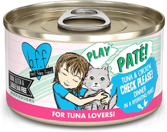 Weruva B.F.F. Play - Best Feline Friend Paté Lovers, Aw Yeah!, Tuna & Chicken Check Please! with Tuna & Chicken