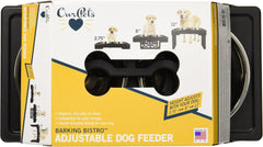 OurPet's Feeder Barking Bistro Pet Bowl,Silver