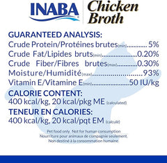 Inaba Chicken Broth, Shredded Chicken & Broth Side Dish/Topper for Cats with Vitamin E, 1.76 Ounce Pouch, 8 Pouches Total, Chicken and Tuna Recipe