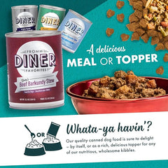 Fromm Diner Favorites Bella's Beef Barkundy Stew Dog Food - Premium Wet Dog Food - Beef Recipe - Case of 12 Cans