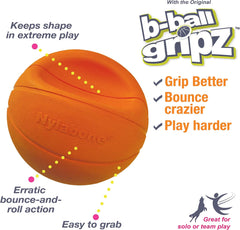 Nylabone Power Play Dog Basketball B-Ball Gripz Basketball Large