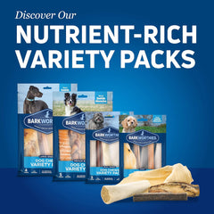 Barkworthies Variety Pack - Protein-Rich, All-Natural, Easily Digestible, Rawhide Alternative, Promotes Dental Health