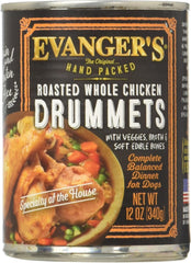 Evanger'S Roasted Chicken Drumettes Canned Dog Food 12 Oz (Pack of 12)