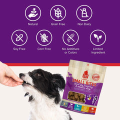 PLATO Pet Treats Small Bites - Air-Dried Training Treats for Dogs - Supports Healthy Digestion - Limited Ingredients - Lamb