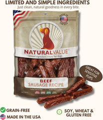 Loving Pets Natural Value All Natural Soft Chew Beef Sausages For Dogs
