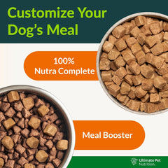 ULTIMATE PET NUTRITION Nutra Complete Bone Broth Infusions, 100% Freeze Dried Raw Veterinarian Formulated Dog Food with Antioxidants Prebiotics and Amino Acids