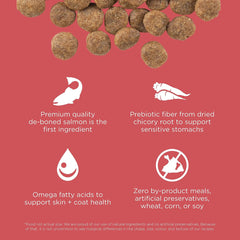 Go! Solutions Sensitivities Limited Ingredients, Grain-Free Dry Dog Food, Salmon Recipe for Sensitive Stomach