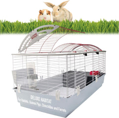 Living World - Deluxe Hybrid Habitat - Rabbit, Guinea Pig, Chinchillas, and Small Animal Cage