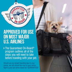 Sherpa Original Deluxe Travel Pet Carrier, Airline Approved & Guaranteed On Board - Black