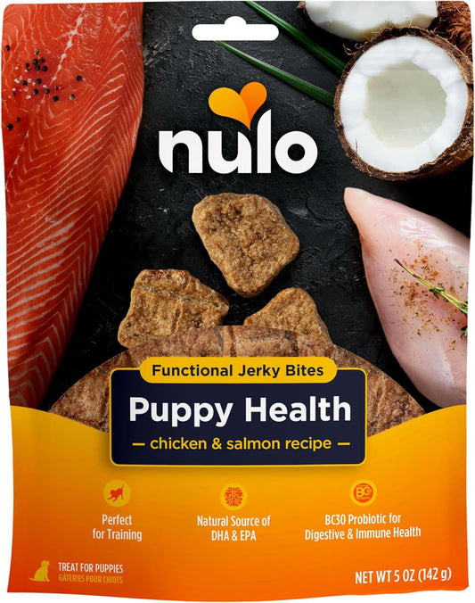 Nulo Functional Jerky Bites Puppy Health Dog Treats 5 OZ Bag