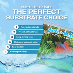 White Aquarium Gravel - 1 lb - Natural Freshwater Substrate with Beneficial Elements - Instant Cycling, Easy Maintenance