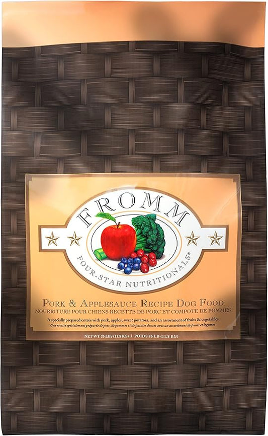 Fromm Four-Star Nutritionals Pork & Applesauce Dog Food - Premium Dry Dog Food - Pork Recipe - 26 lb