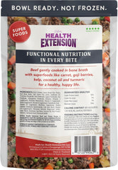 Health Extension Gently Cooked Beef & Potato Dog Food, (9 oz, 255 g) – Bowl Ready with Bone Broth, Omega-3s & Superfoods for All Life Stages (Case of 10 Pouches)
