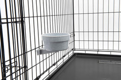 Lixit Kennel Cage Water Bowl Hanging - Non Spill Dog Crate Bowls - Durable Crate Water Bowl for Pets - Securely Attaches to Cage for Convenient Feeding and Drinking (20oz, Granite)