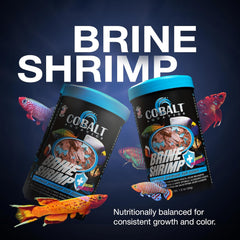 Cobalt Aquatics Probiotic Brine Shrimp with Blue Flakes - Nutrition Formula for Tropical & Marine Fish - Supports Digestion & Immune Health