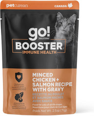 Go! Solutions Booster Immune Health, Grain-Free Wet Cat Food Topper , 2.5 oz Pouch