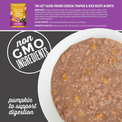 Tiki Cat Aloha Friends Variety Pack, Meaty Flavors Mixed with Pumpkin, Wet, High-Protein & High-Moisture Cat Food, For All Life Stages